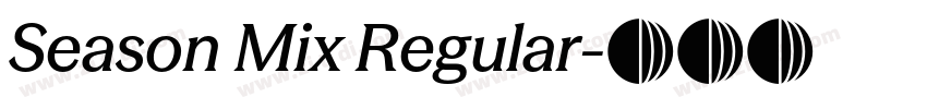 Season Mix Regular字体转换
